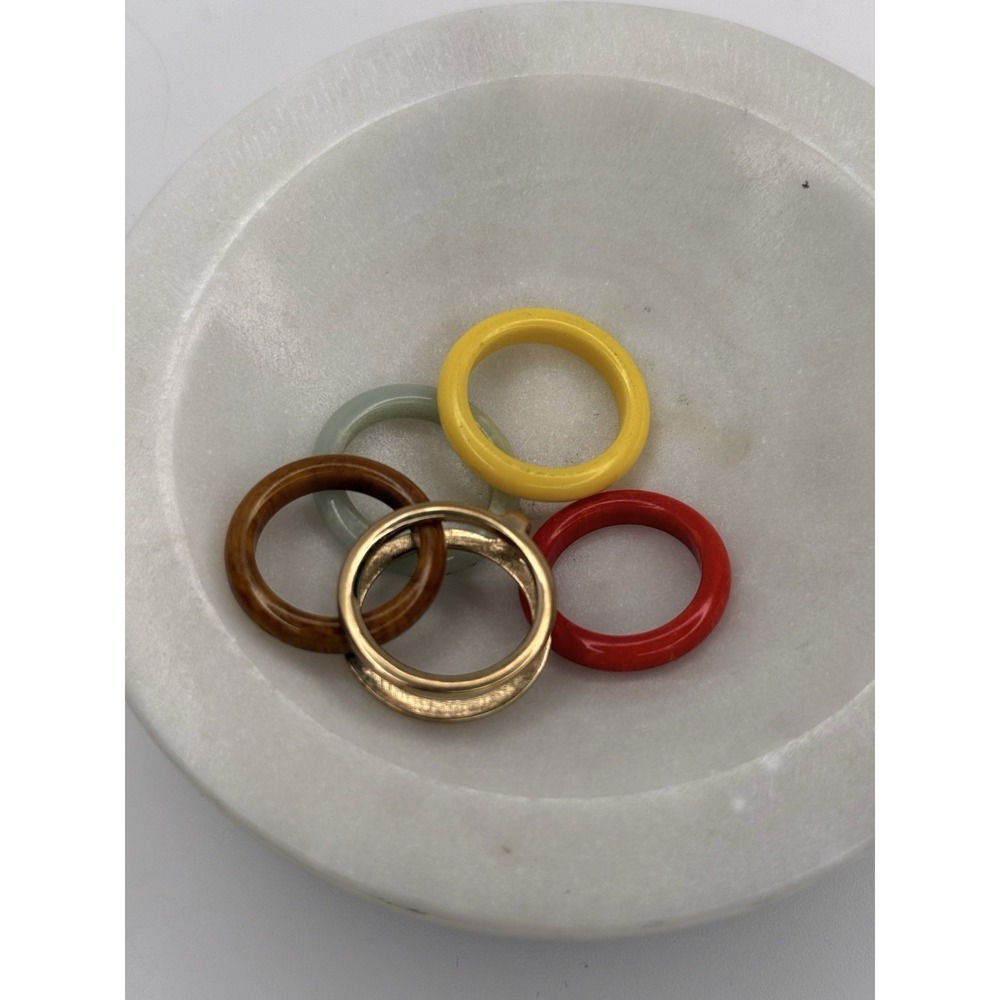 Vintage 1979 AVON Color- Go-Round Convertible Ring Set - Size 8